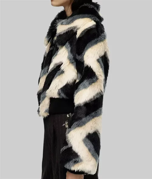High Potential Kaitlin Olson Fur Jacket - High Potential Kaitlin Olson (Morgan Gillory) Fur Jacket - Side view