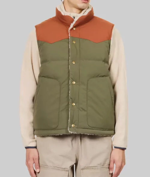 Nobody Wants This Adam Brody Shearling Vest - Nobody Wants This Adam Brody (Noah Roklov) Shearling Vest - Front View
