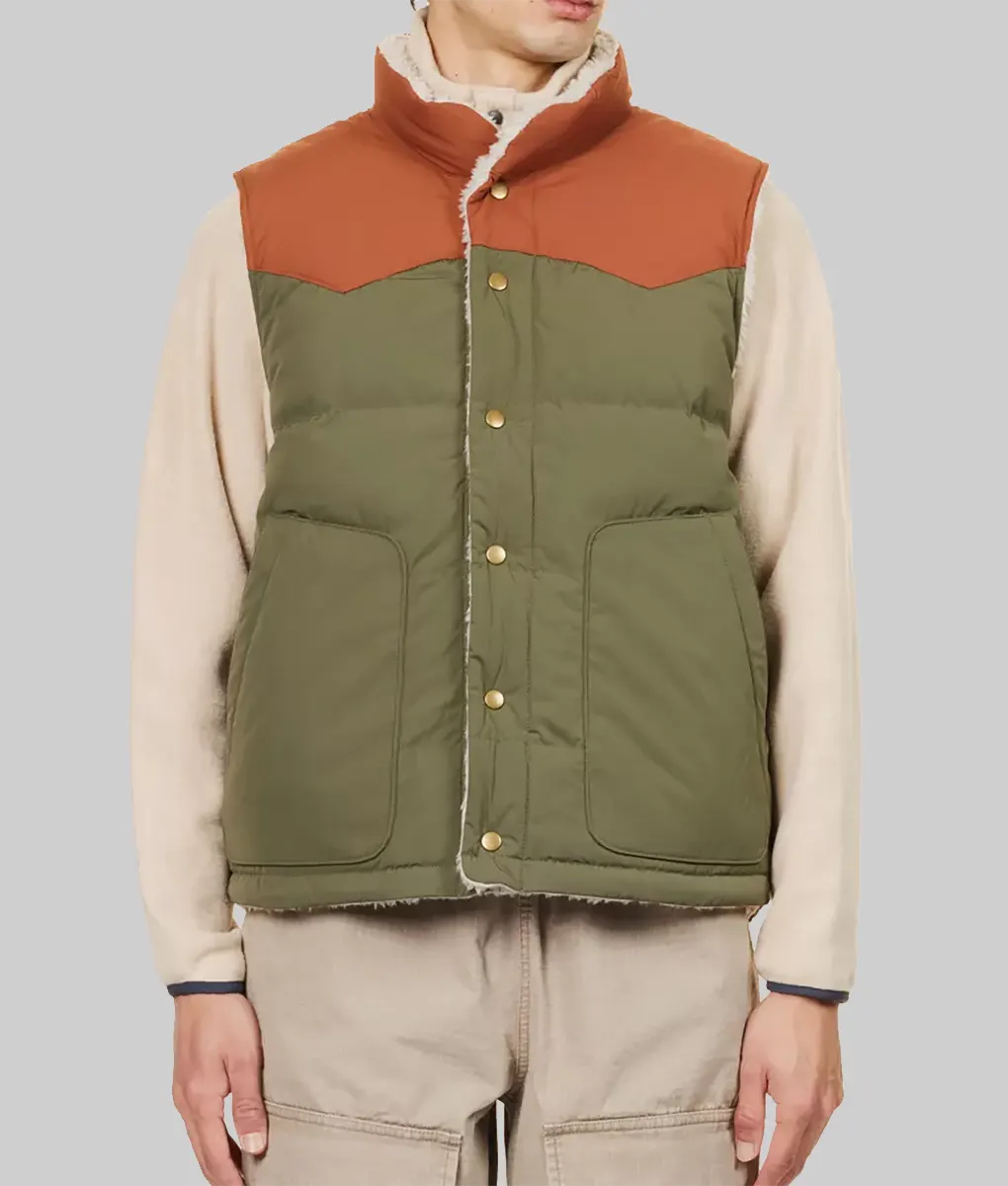 Nobody Wants This Adam Brody Shearling Vest - Nobody Wants This Adam Brody (Noah Roklov) Shearling Vest - Front View