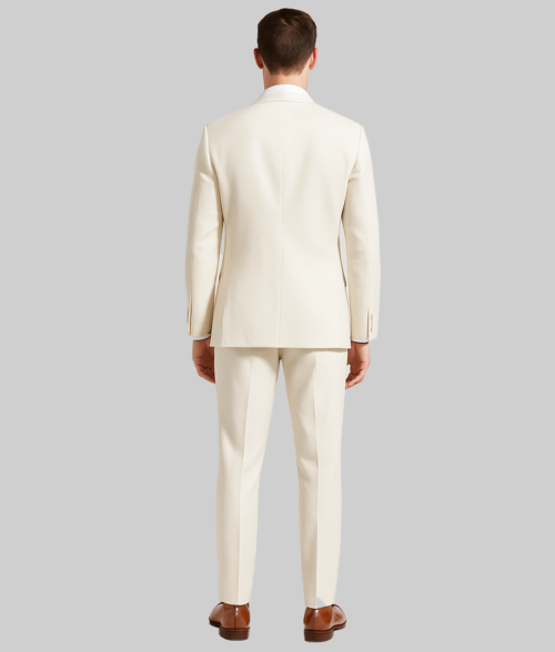 The Great Gatsby Leonardo Dicaprio White 2 piece Suit-BackView