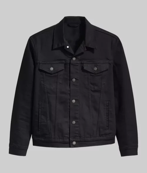 ジャケット・アウター ANDFAMILYS DENIM TRACKER JACKET BLACK Tracker Justin Hartley Black Denim Jacket | The Leather City