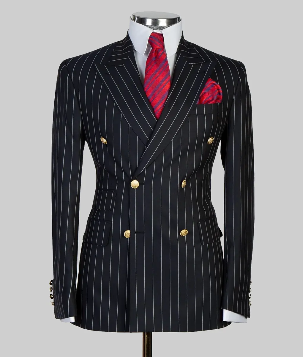 Tulsa King Sylvester Stallone Black Stripe Blazer - Tulsa King Sylvester Stallone (Dwight) Black Stripe Blazer - Front View