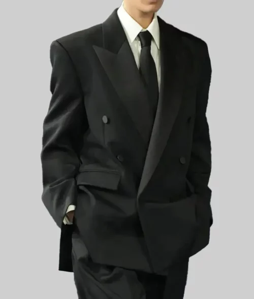 Saint Laurent Runway Bella Hadid Black Blazer The Leather City