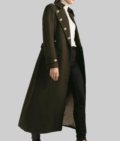 Amanda Holden Military Wool Coat | The Leather City