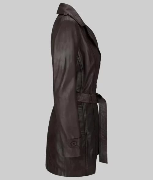 Black Doves Keira Knightley Brown Coat - Black Doves Keira Knightley (Helen Webb) Brown Coat - Side view