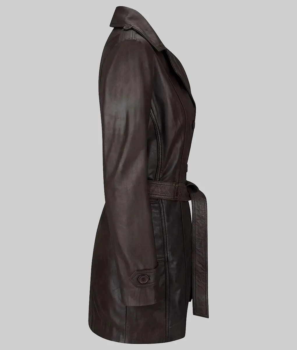 Black Doves Keira Knightley Brown Coat - Black Doves Keira Knightley (Helen Webb) Brown Coat - Side view
