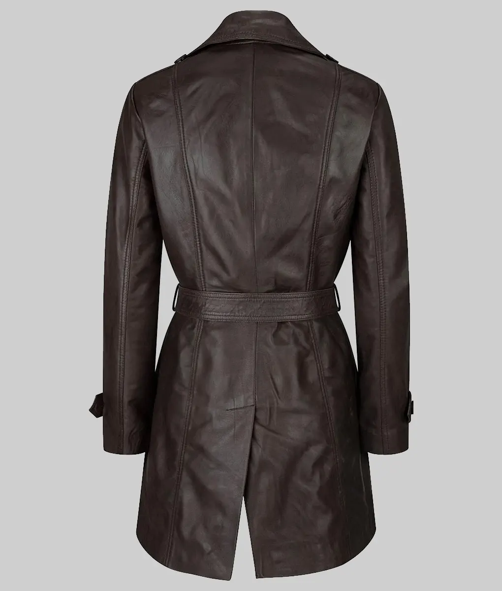 Black Doves Keira Knightley Brown Coat - Black Doves Keira Knightley (Helen Webb) Brown Coat - Back view