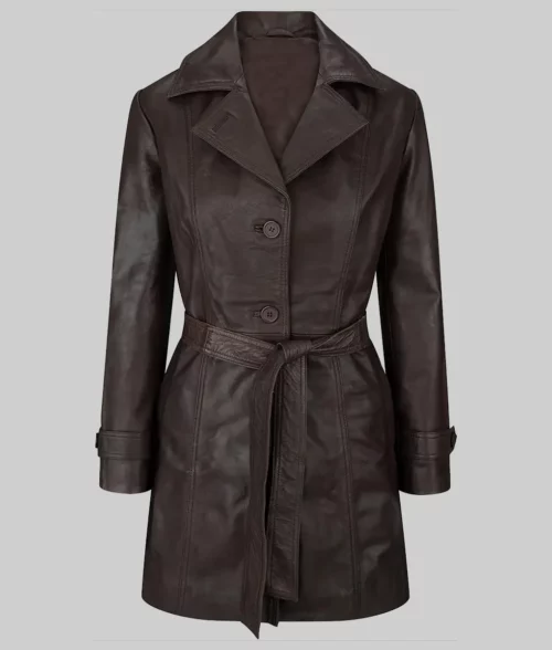 Black Doves Keira Knightley Brown Coat - Black Doves Keira Knightley (Helen Webb) Brown Coat - Front view