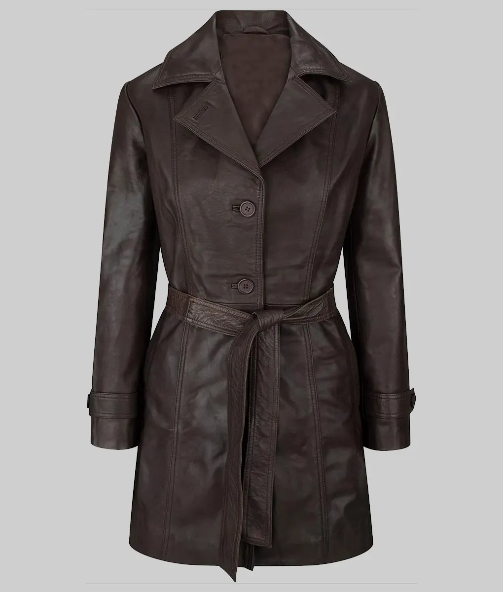 Black Doves Keira Knightley Brown Coat - Black Doves Keira Knightley (Helen Webb) Brown Coat - Front view