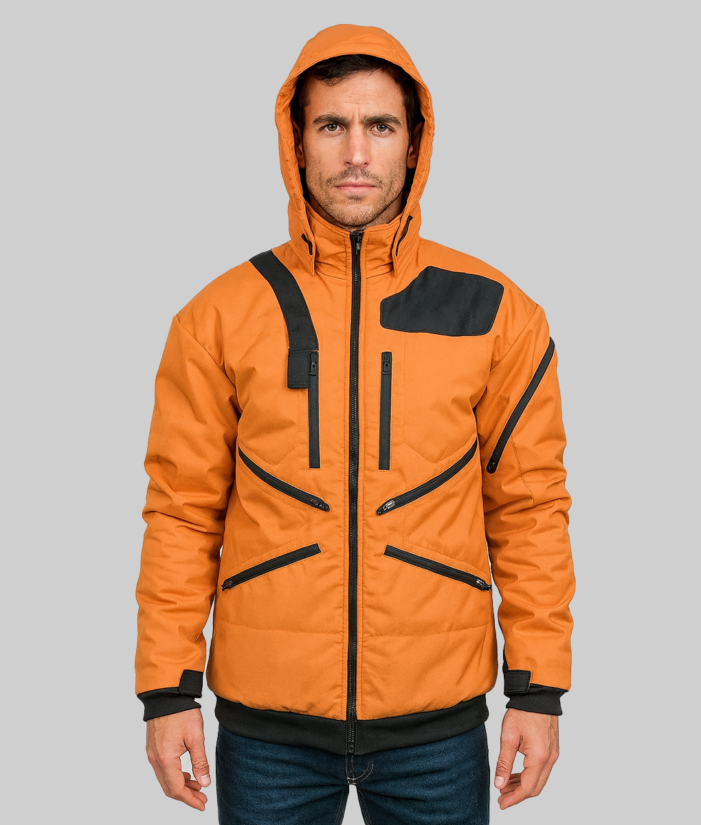 Death Stranding 2 Orange Hooded Jacket | The Leather City