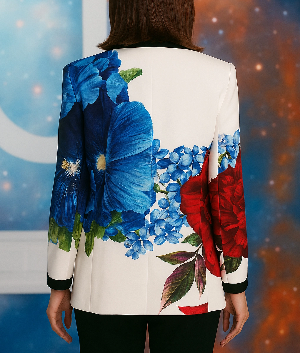 Elsbeth Carrie Preston Floral Blazer-BackView