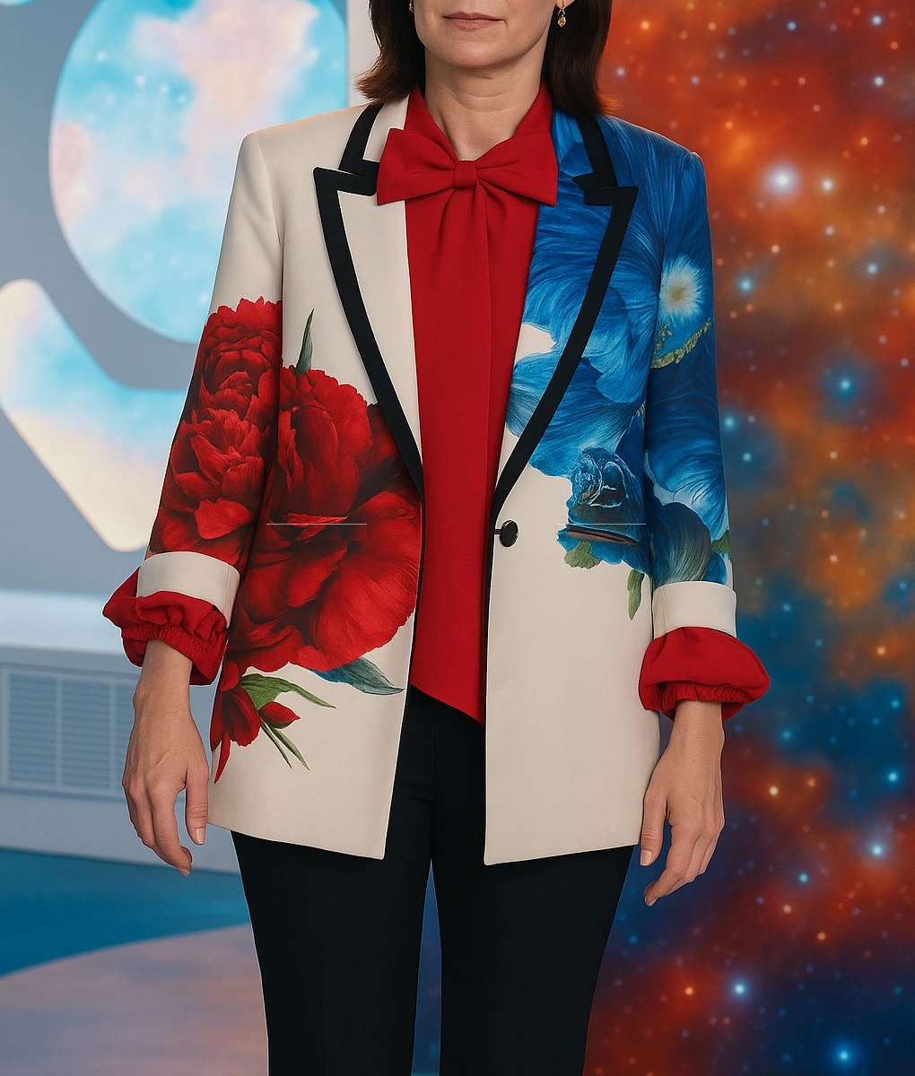 PRIDE フラワープリント ブルゾン　美品 Elsbeth Season 2 Carrie Preston Floral Blazer | The Leather City