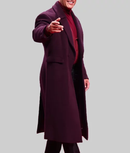 Red One Premiere Dwayne Johnson Wool Coat - Red One Premiere Dwayne Johnson Wool Coat -Side View