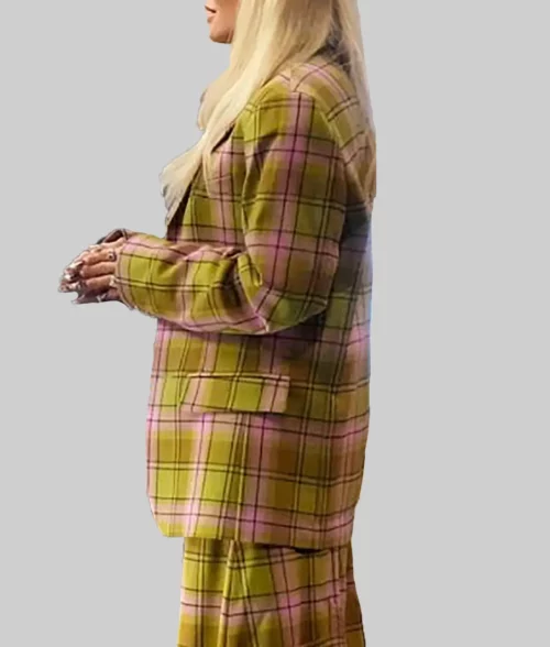 The Voice Gwen Stefani Plaid Suit - The Voice Gwen Stefani Plaid Suit - Side View
