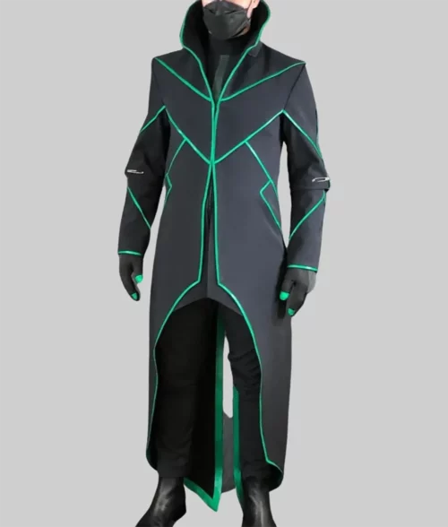 Dr. Ivo Robotnik Trench Black & Green Coat