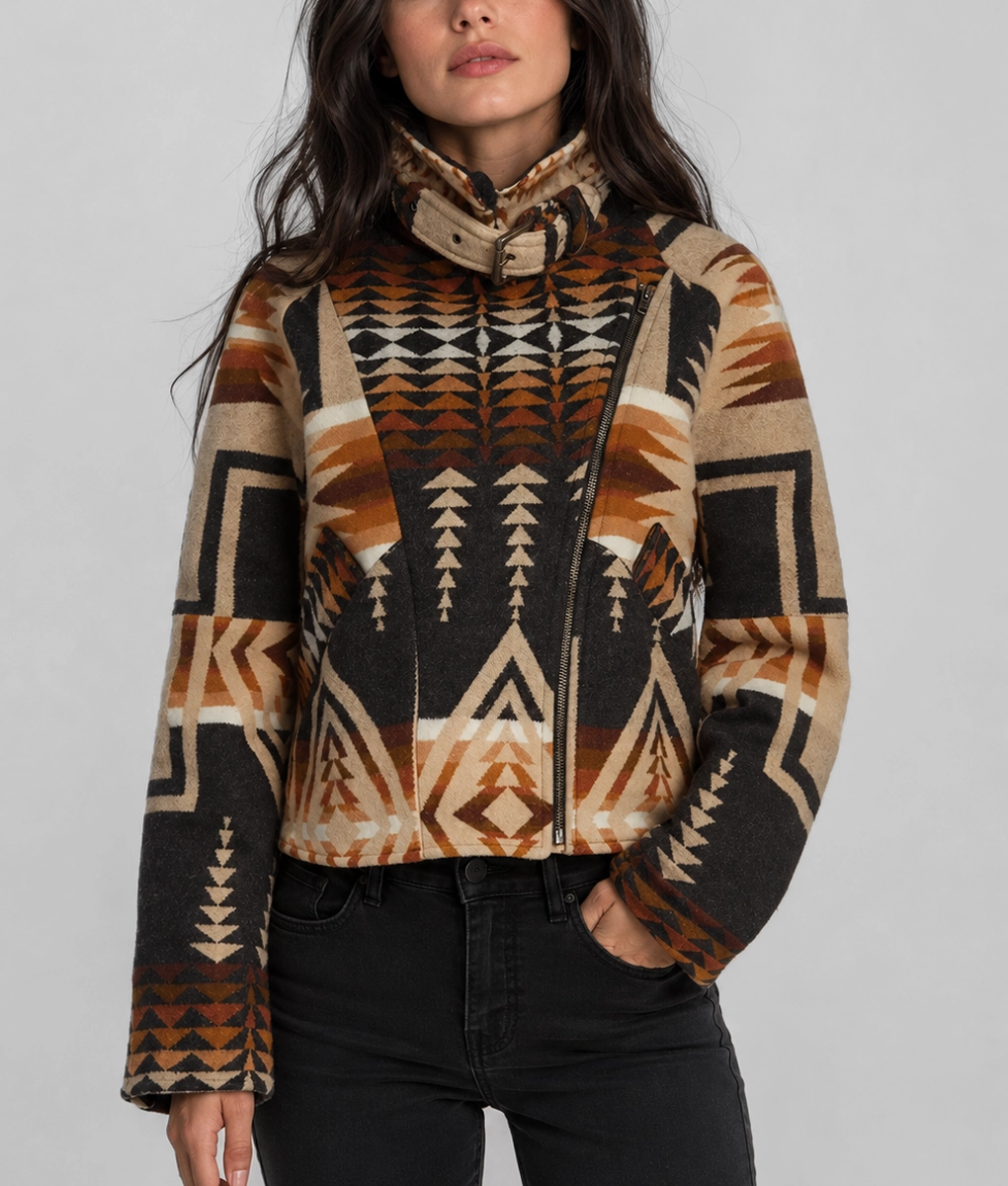 Kelly Reilly Aztec Jacket - Front View