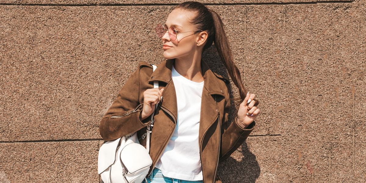 styling tan leather jacket for women