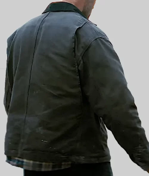 A Working Man Jason Statham Cotton Jacket - A Working Man Jason Statham (Levon Cade) Cotton Jacket - Back View
