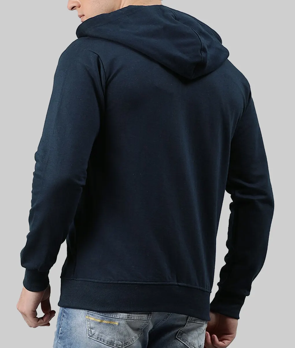 Ad Vitam Guillaume Canet Blue Zipper Hoodie - Ad Vitam Guillaume Canet (Franck) Blue Zipper Hoodie - Back View
