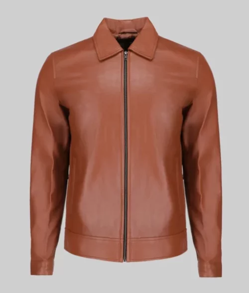 Bravo-Mens-Tan-Harrington-Leather-Jacket-Mens-Classic-Shirt-Collar-Tan-Leather-Jacket-The-Leather-City