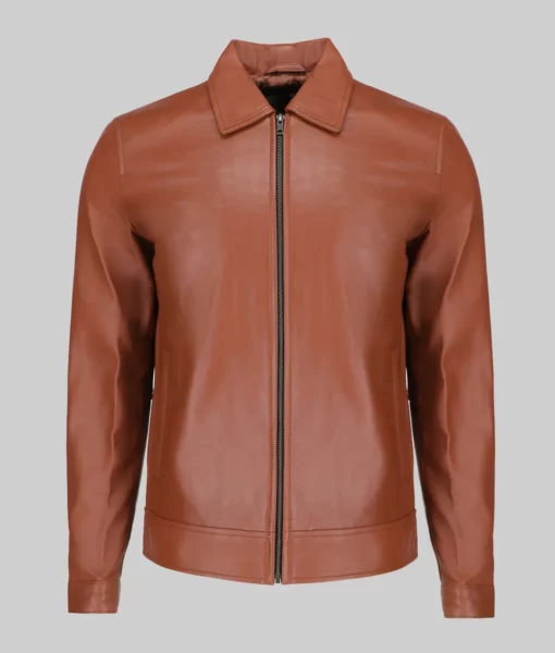 Bravo-Mens-Tan-Harrington-Leather-Jacket-Mens-Classic-Shirt-Collar-Tan-Leather-Jacket-The-Leather-City