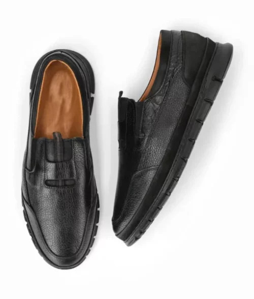 Bruce Men's Black Dress Low Top Leather Sneakers The Leather City