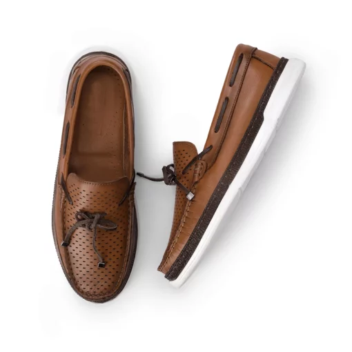 Carl Brown Casual Leather Boat Loafers The Leather City
