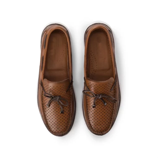Carl Brown Casual Leather Boat Loafers The Leather City
