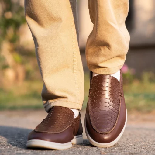 Dale Men's Brown Dress Leather Loafers The Leather City