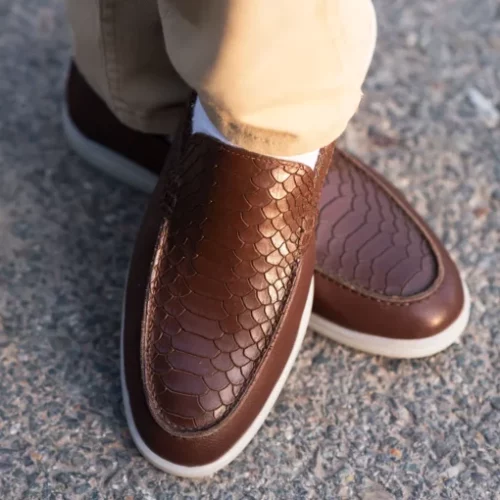 Dale Men's Brown Dress Leather Loafers The Leather City