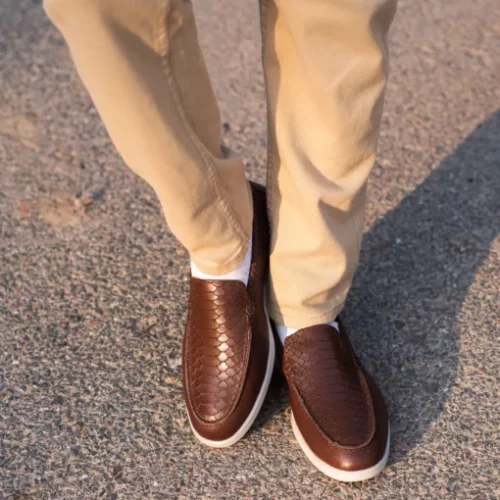Dale Men's Brown Dress Leather Loafers The Leather City