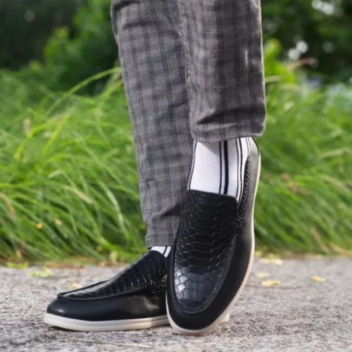 Dean Black Dress Leather Loafers The Leather City