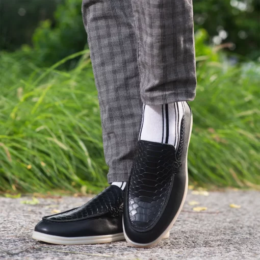 Dean Black Dress Leather Loafers The Leather City