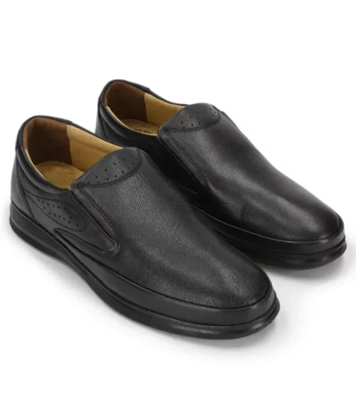 Duke Men's Black Dress Leather Sneakers The Leather City