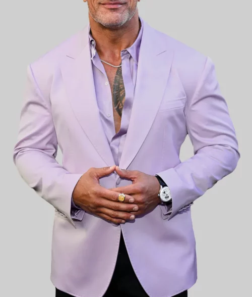 Dwayne Johnson Purple Blazer - Golden Globes 2025 Dwayne Johnson Purple Blazer - Front View