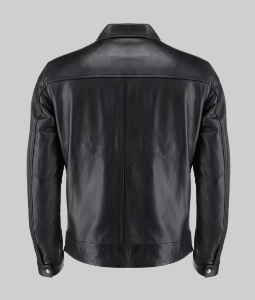 Harrison Men's Black Harrington Leather Jacket
