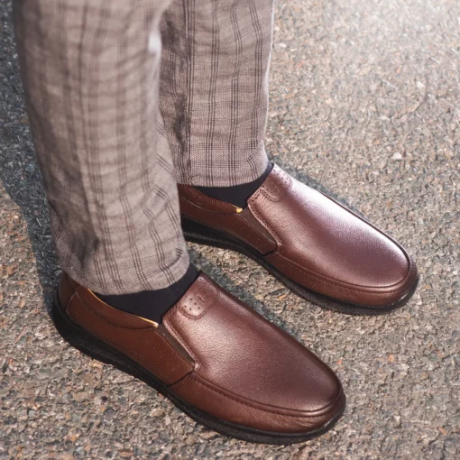 Harry Men's Brown Dress Leather Loafers - Image 5