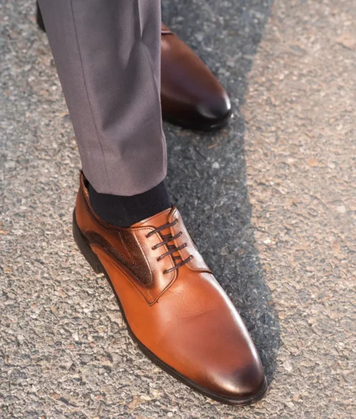 Jim Men's Brown Leather Derby Shoes The Leather City