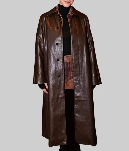Lili Reinhart Brown Leather Coat - Sundance Film Festival Lili Reinhart Brown Leather Coat - Celebrity View