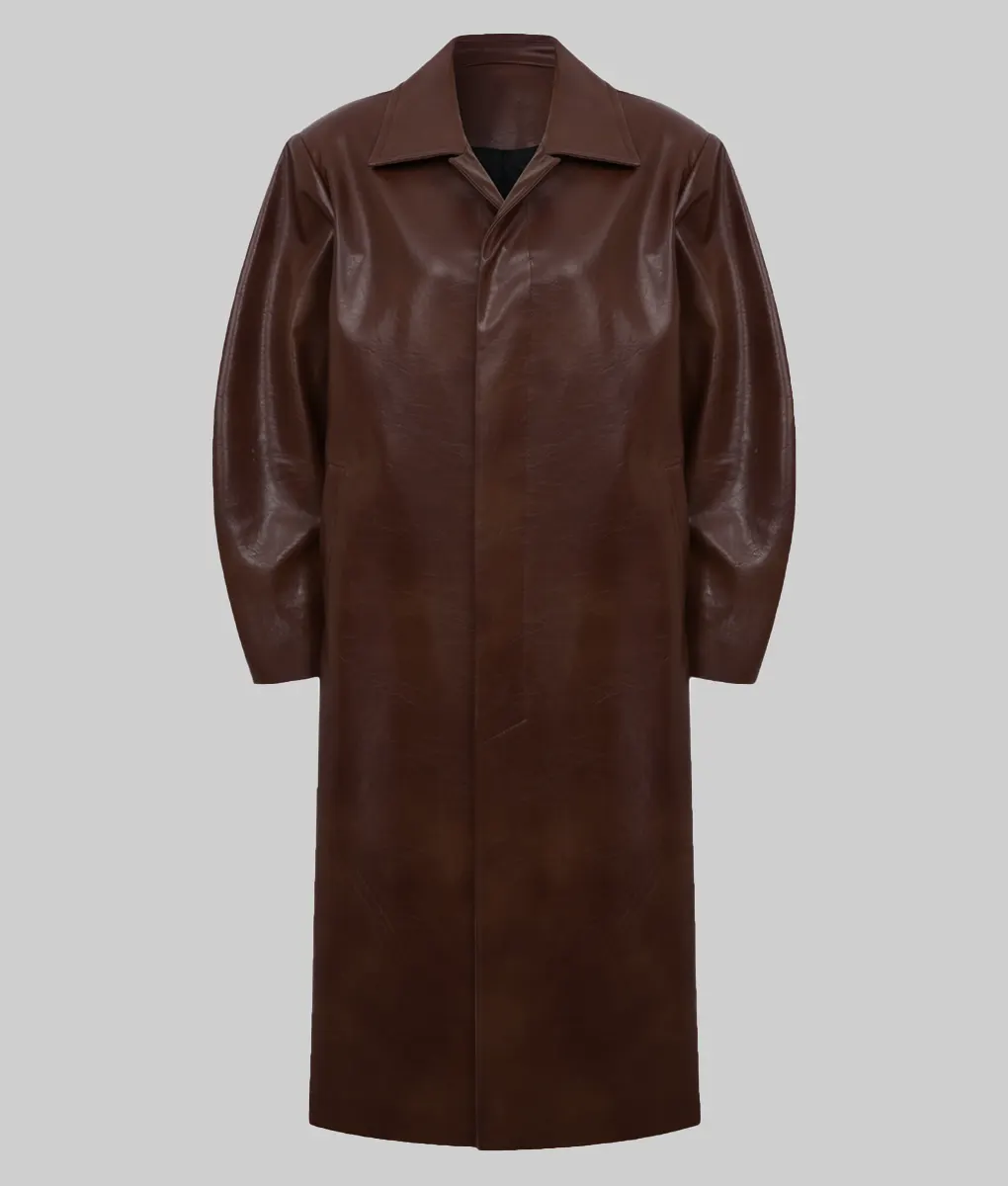 Lili Reinhart Brown Leather Coat - Sundance Film Festival Lili Reinhart Brown Leather Coat - Front View