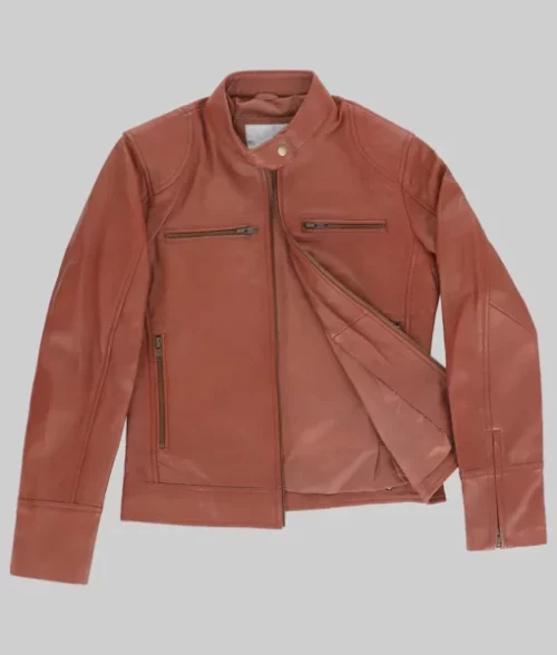 Linda Women's Brown Biker Leather Jacket The Leather City
