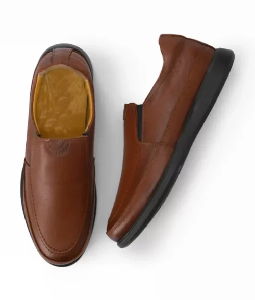 Mike Men's Brown Leather Dress Sneakers The Leather City