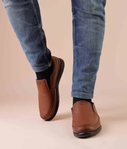 Mike Men's Brown Leather Dress Sneakers The Leather City