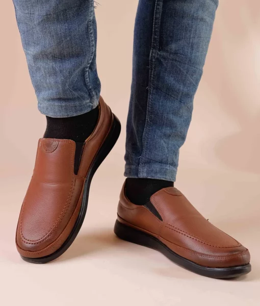 Mike Men's Brown Leather Dress Sneakers The Leather City
