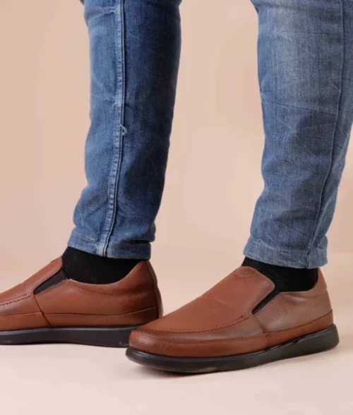 Mike Men's Brown Leather Dress Sneakers The Leather City