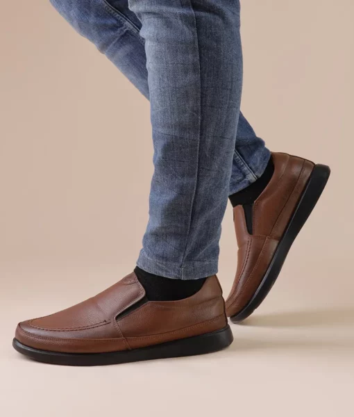 Mike Men's Brown Leather Dress Sneakers - Image 8