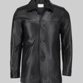 Henry Men’s Black Leather Coat