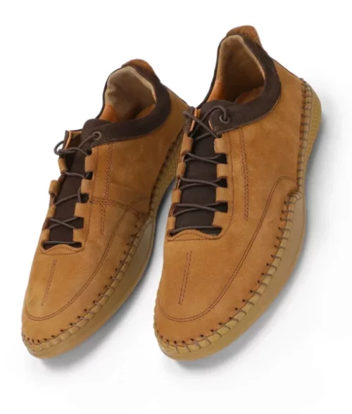 Paul Men's Tan Casual Low Top Suede Sneakers The Leather City