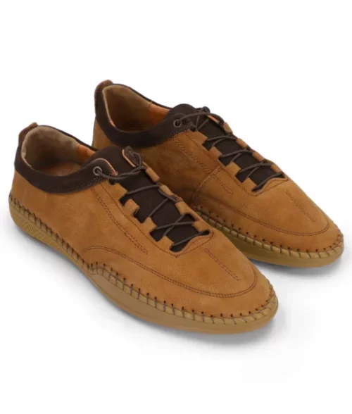 Paul Men's Tan Casual Low Top Suede Sneakers The Leather City