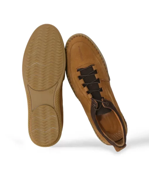 Paul Men's Tan Casual Low Top Suede Sneakers - Image 4